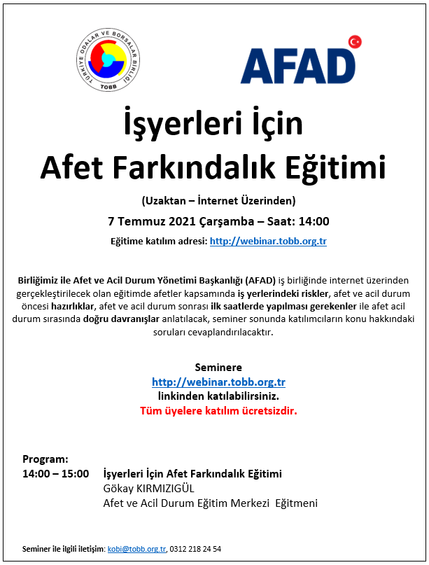 İşyerleri İçin Afet Farkındalık Eğitimi