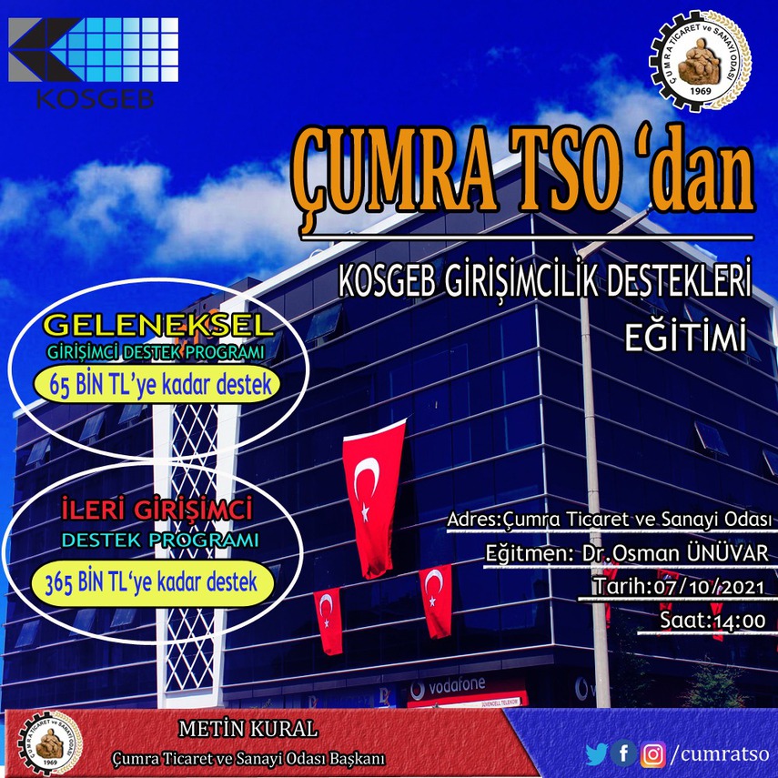 KOSGEB GİRİŞİMCİLİK DESTEKLERİ EĞİTİMİ