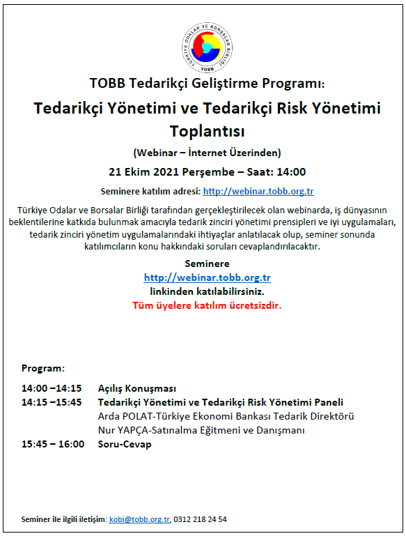 Tedarikçi Yönetimi ve Tedarikçi Risk Yönetimi Toplantısı