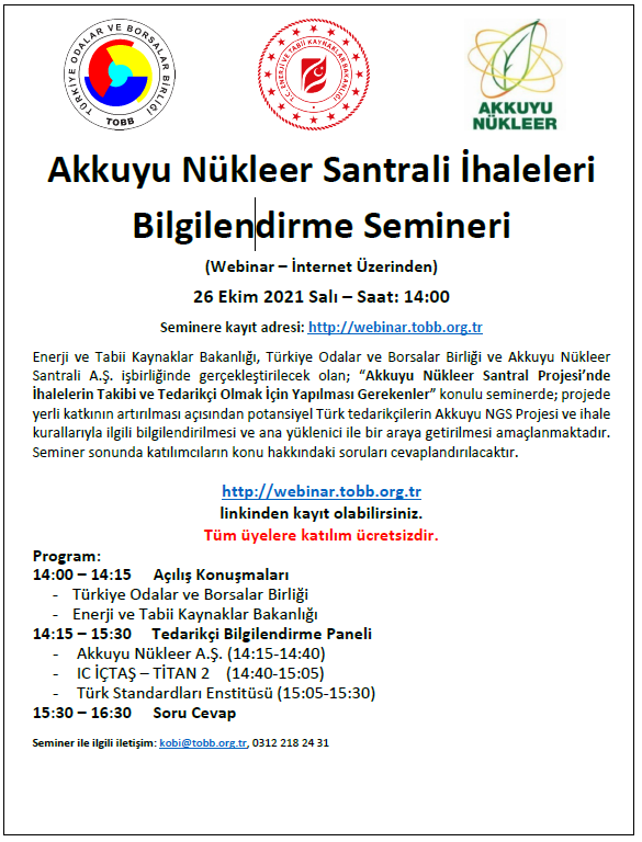 Akkuyu Nükleer Santrali İhaleleri Bilgilendirme Semineri