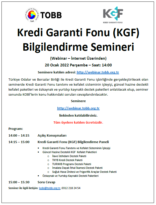 Kredi Garanti Fonu Bilgilendirme Semineri