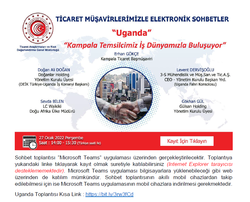 Ticaret Müşavirlerimizle Elektronik Sohbetler-Uganda