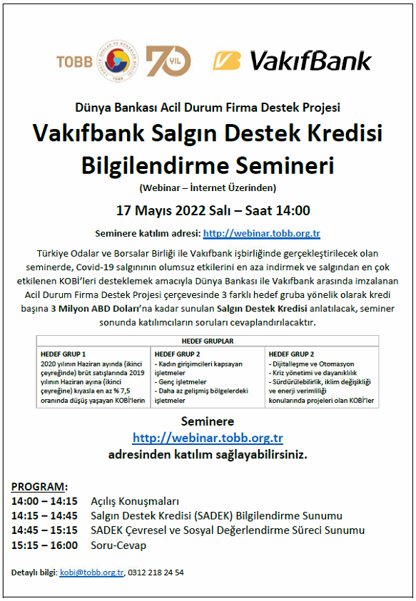 Vakıfbank Salgın Destek Kredisi Bilgilendirme Semineri