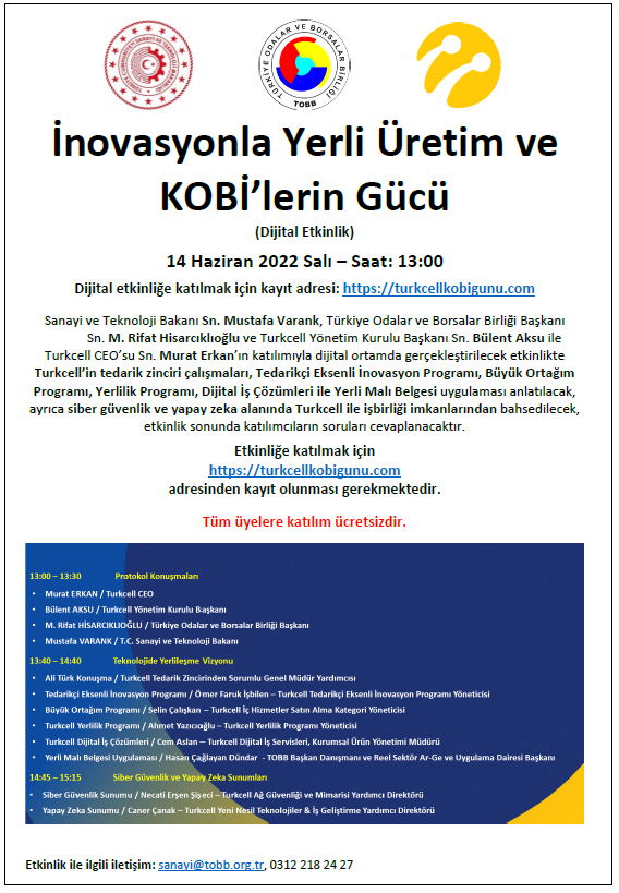 İnovasyonla Yerli Üretim ve KOBİlerin Gücü Dijital Etkinliği