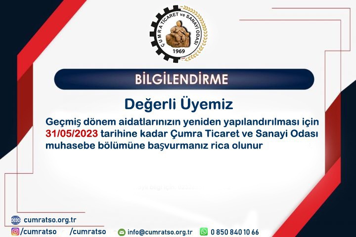 YAPILANDIRMA-SON TARİH 31.05.2023