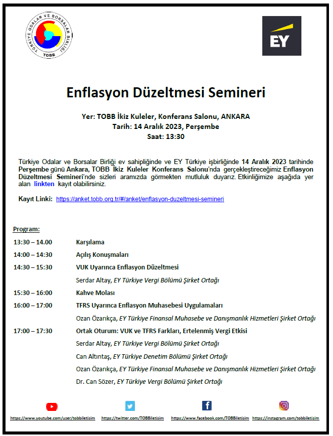 Enflasyon Düzeltmesi Semineri