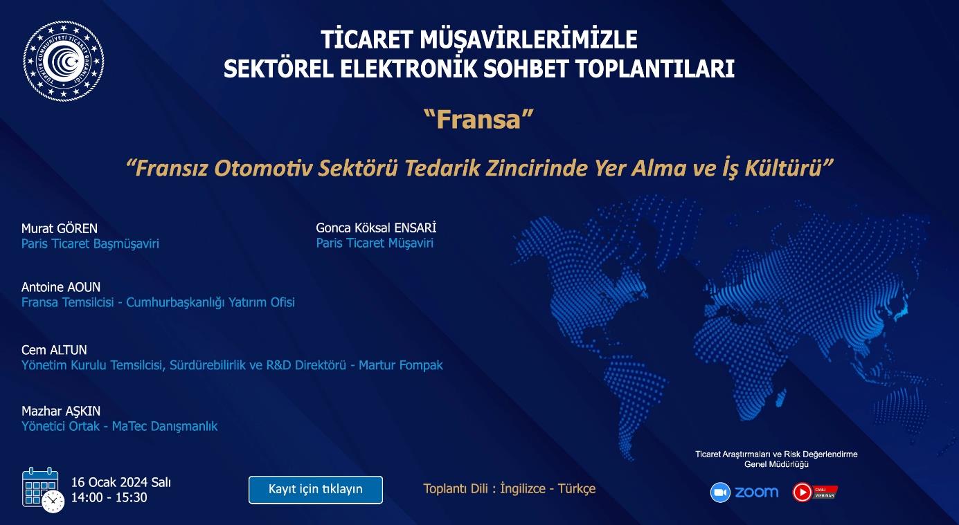 Ticaret Müşavirlerimizle Elektronik Sohbetler-Fransa