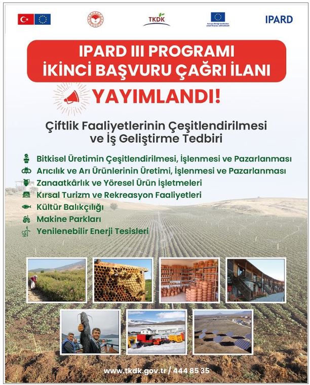 IPARD III Dönemi İkinci Başvuru Çağrı İlanı