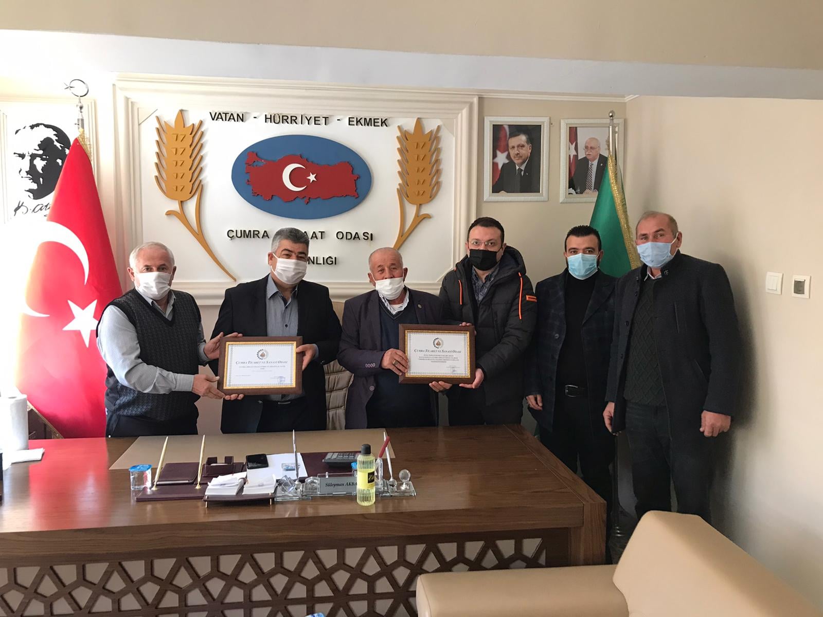 ÇUMRA TİCARET VE SANAYİ ODASI'NDAN ÇUMRA ZİRAAT ODASINA ZİYARET.