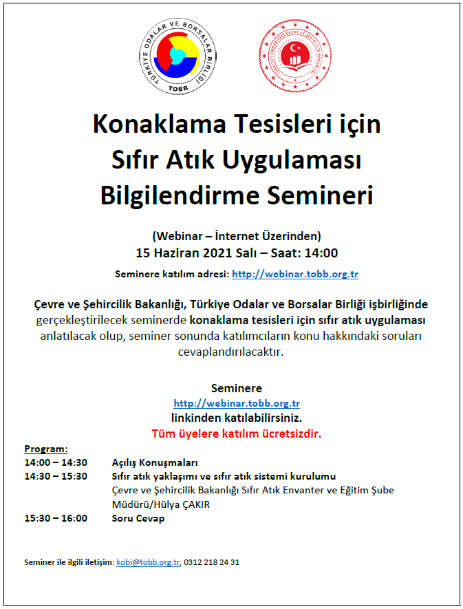 Sıfır atık bilgilendirme semineri-Konaklama tesisleri