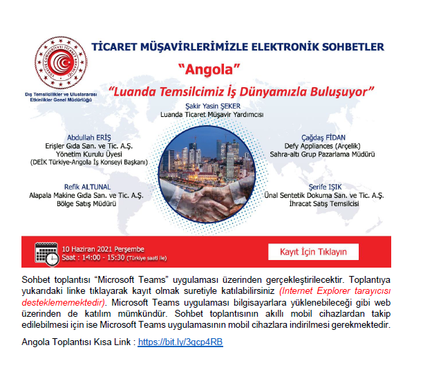 Ticaret Müşavirlerimizle Elektronik Sohbetler - Angola